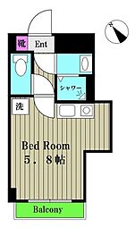 サンハイム菅馬場 ワンルームの間取図画像
