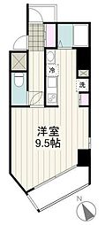 ファミィーユ町屋 6階ワンルームの間取り