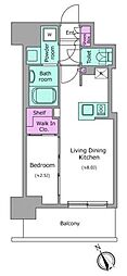 江東区永代1丁目マンション 1LDKの間取図画像