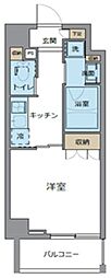 JR京葉線 潮見駅 徒歩4分の賃貸マンション 5階1Kの間取り
