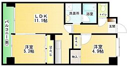 城北ビル 2LDKの間取図画像