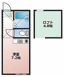 Well-B横濱反町1 ワンルームの間取図画像