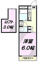 アミティエ 1階1Kの間取り