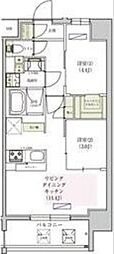 アーバネックス東梅田 2LDKの間取図画像