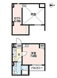 JR東海道・山陽本線 立花駅 徒歩13分の賃貸アパート 1階1Kの間取り