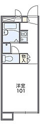 レオパレスエターナル 1Kの間取図画像