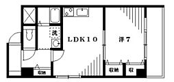 YSKビル 1LDKの間取図画像