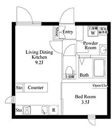 CASA FIORE 日暮里 2階1LDKの間取り