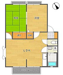 グリーンヒル市ケ尾 2LDKの間取図画像