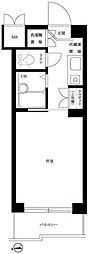 ルーブル世田谷 1Kの間取図画像