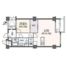 カスタネア栗平3番館 1LDKの間取図画像