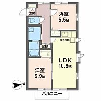 ベルデ・アルカディアＣ 106 ｜ 宮城県仙台市泉区松森字陣ケ原55-1（賃貸アパート2LDK・1階・52.20㎡） その2