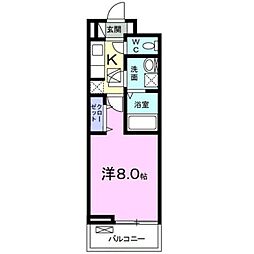 オリヴィエ 1Kの間取図画像