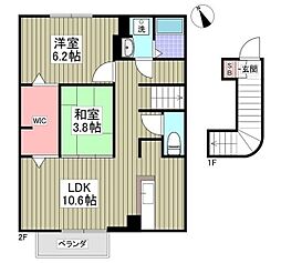 FCB I 2階1SLDKの間取り