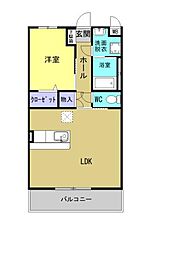 Ｙ＆Ｍ西大塚ＩＩ 1階1LDKの間取り