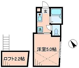 エスポワール平井 3階1Kの間取り