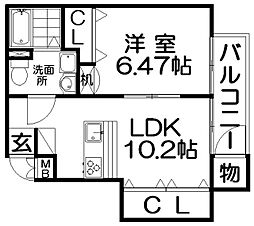 間取図画像 1LDK