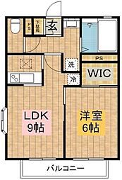 エスペランサ 1階1LDKの間取り