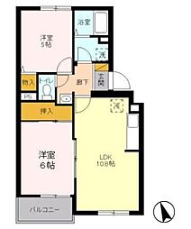 メゾン・ド・ベール 2LDKの間取図画像