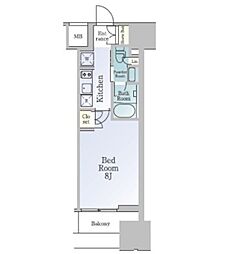 ルフォンブランシェ品川南大井 11階1Kの間取り