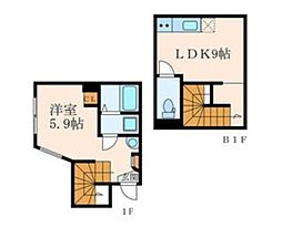 ECLUSE TOGOSHI 1階1LDKの間取り