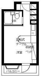 インペリアル南麻布サテライト 3階ワンルームの間取り