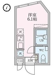 GRANDE板橋本町 ワンルームの間取図画像