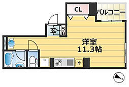 スタイヘン神戸 ワンルームの間取図画像