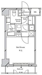 ミルーナヒルズ錦糸町 4階1Kの間取り