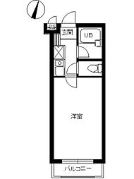 スカイコート志村坂上 3階ワンルームの間取り