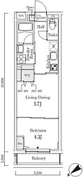 S.E.S. 1LDKの間取図画像