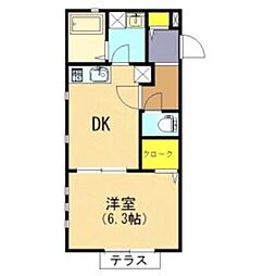 Ｊ・グランデ・神戸谷上 1階1DKの間取り