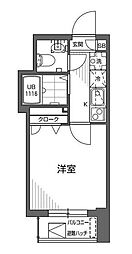 GRANDASSET早稲田 1Kの間取図画像