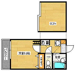 ファミール井尻南2 1Kの間取図画像