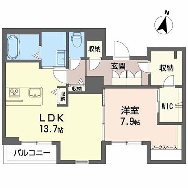 シャーメゾン米山 301｜新潟県新潟市中央区米山３丁目(賃貸マンション1LDK・3階・58.54㎡)の写真 その2