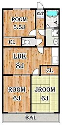 リアライズ羽村 3LDKの間取図画像