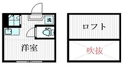 アミティエ東小岩 ワンルームの間取図画像