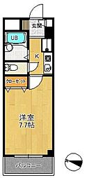日佑ビル 1Kの間取図画像