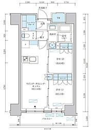 パークアクシス池袋イースト 2LDKの間取図画像