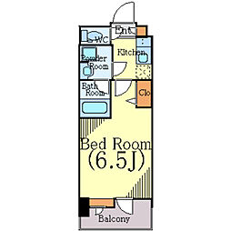 ガーラ・ヴィスタ田園調布 3階1Kの間取り