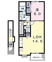 ミレグランデ1 1LDKの間取図画像