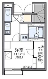 レオネクストクマガイ 1Kの間取図画像