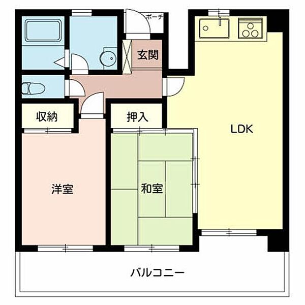 フレンドＭ東山 0103｜兵庫県姫路市東山(賃貸マンション2LDK・1階・51.59㎡)の写真 その2