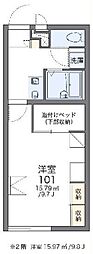 レオパレス銀河荘 1Kの間取図画像