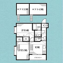 スターダスト柿生 2Kの間取図画像
