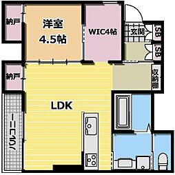 RIAVVIO 1SLDKの間取図画像