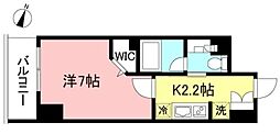 プライムメゾン初台 1Kの間取図画像