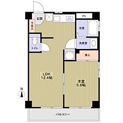 電気館ビル 1LDKの間取図画像