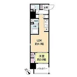ArtizA堺 1LDKの間取図画像