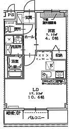 ラヴィーユ蔵 1LDKの間取図画像